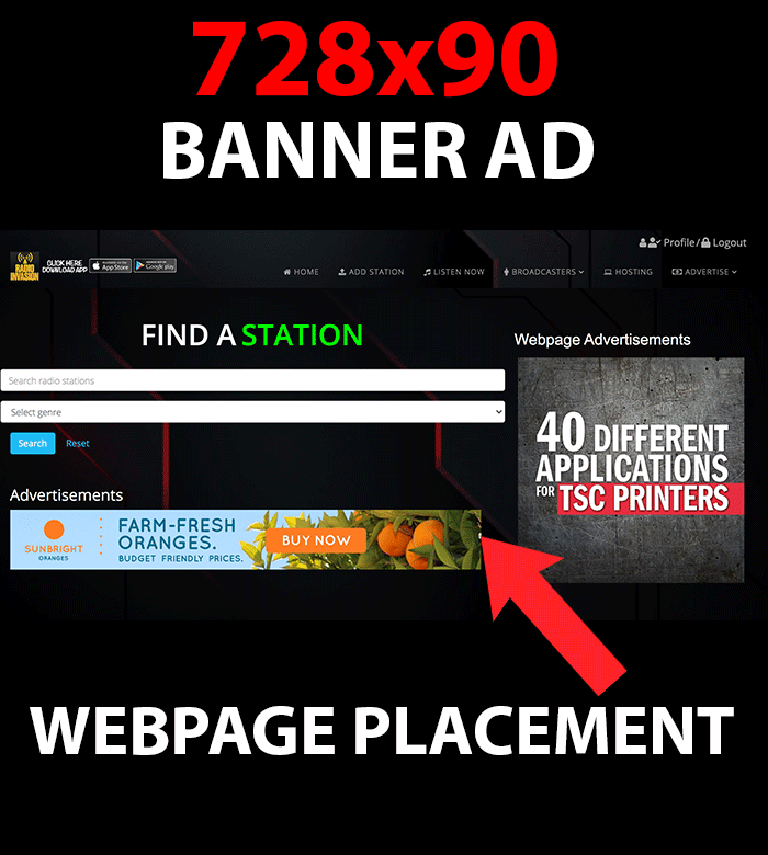 728X90 Banner Advertising